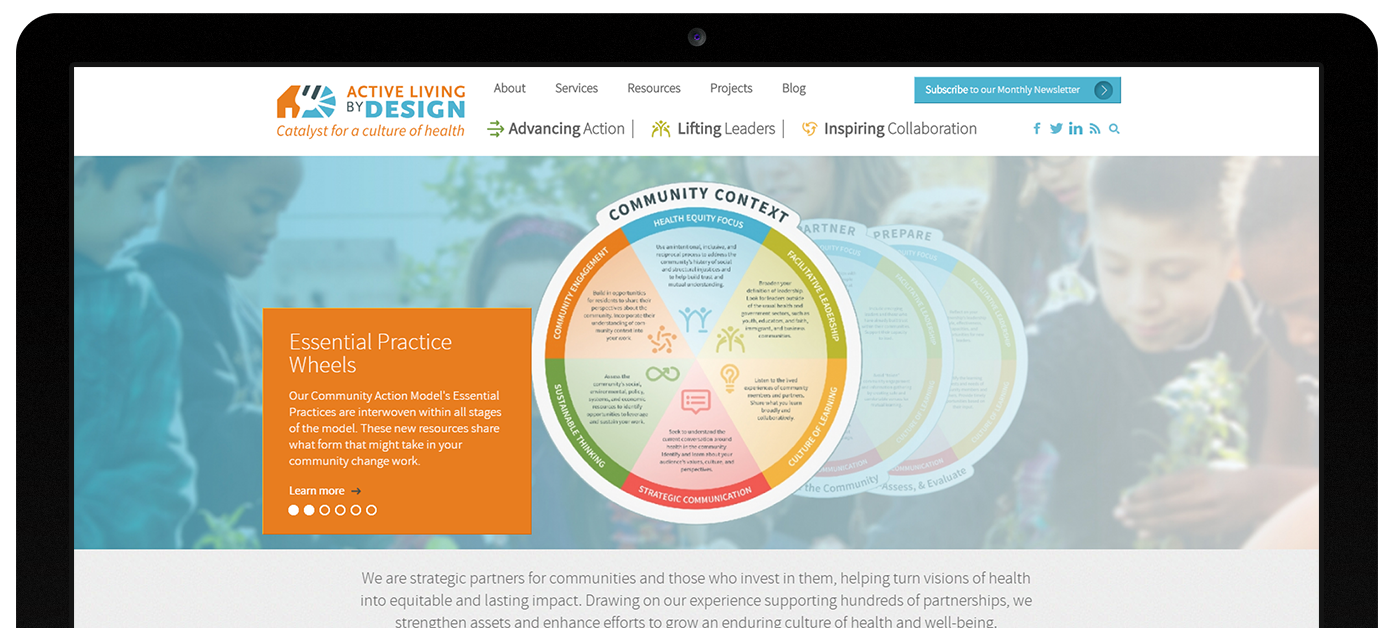 Active Living by Design web design by Kompleks Creative.