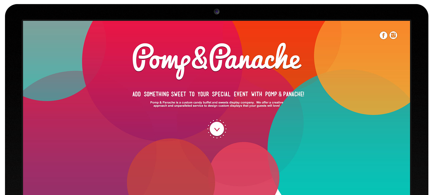 Pomp and Panache branding by Kompleks Creative.