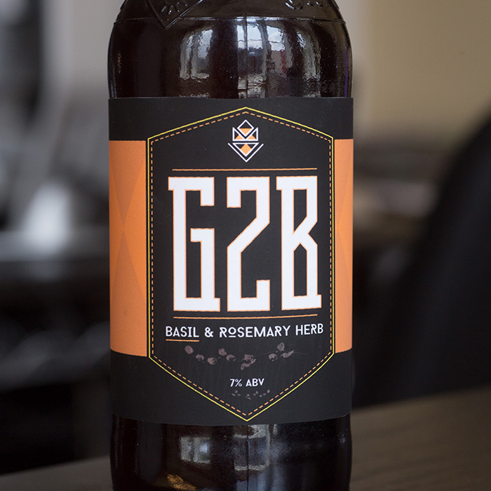 G2B bottle label design by Kompleks Creative.