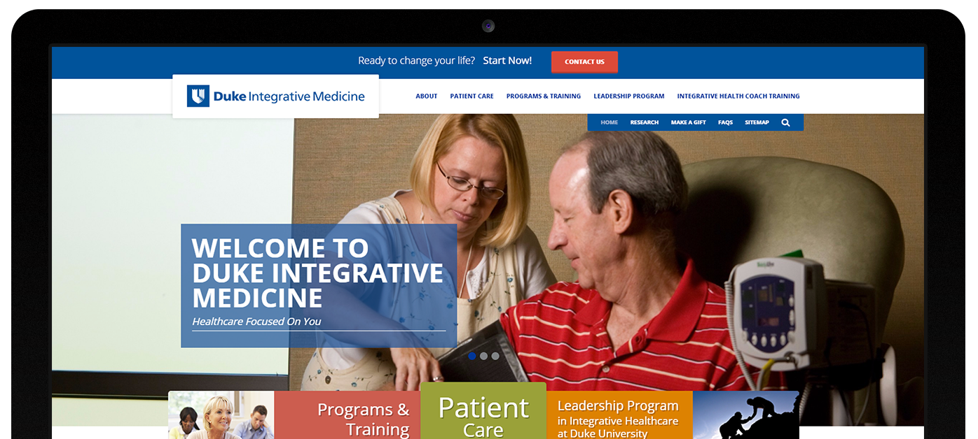 Duke Integrative Medicine web design by Kompleks Creative.