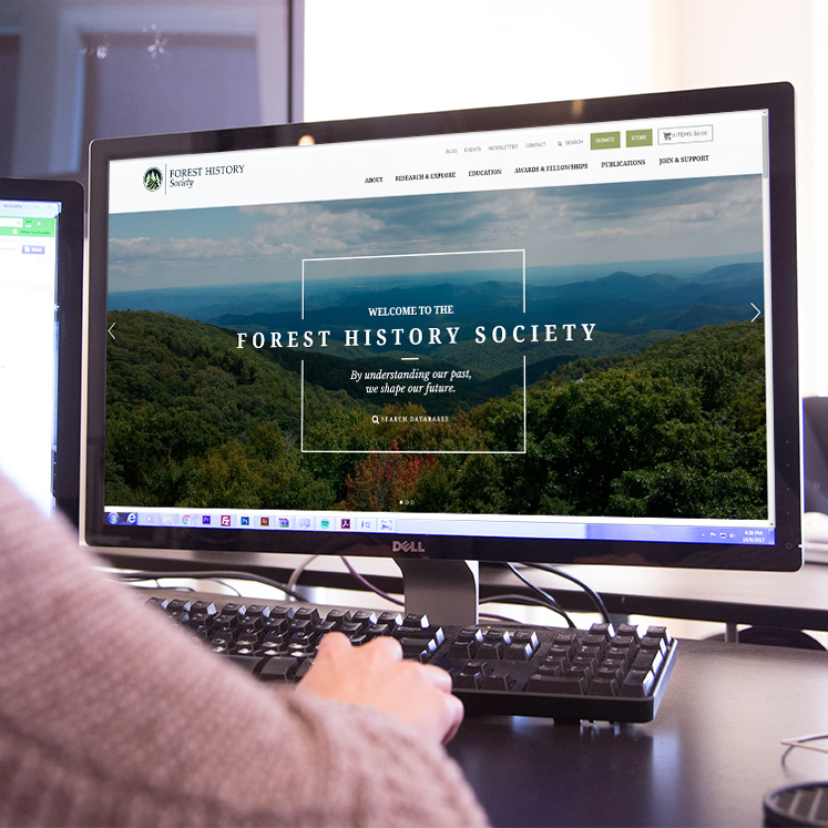 Forest History Society web design by Kompleks Creative.