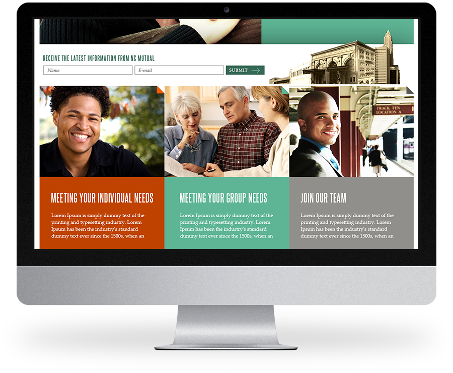 North Carolina Mutual Life Insurance web design by Kompleks Creative.