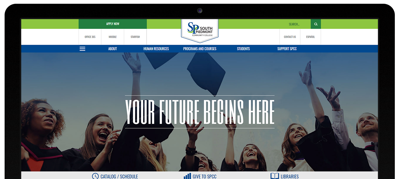 South Piedmont Community College web design by Kompleks Creative.